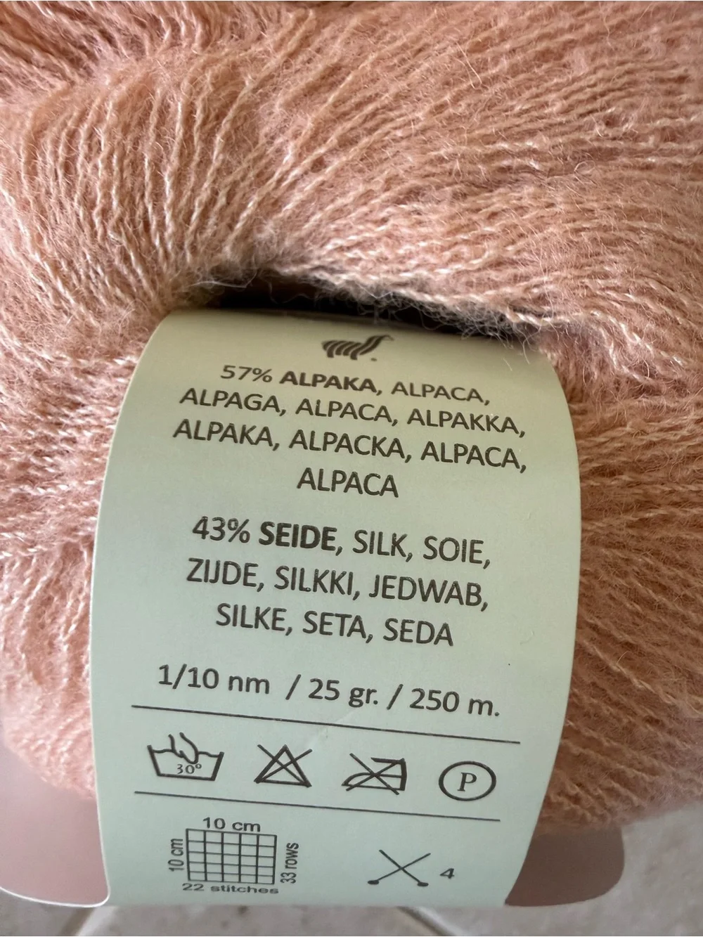 Josy by Bremont Soft Peach Alpaca/Silk Blend Yarn - 3-Pack Coral